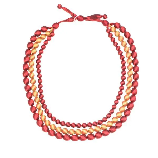 Schönes aus Indochina Schönes aus Indochina Seidenkette, Smaragd-grün-smaragd, – Produktbild 1 von 2