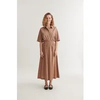 Basic Apparel Basic Apparel Langer Rock SILJE aus Bio-Baumwolle, Braun-portabella, – Produktbild 1 von 1