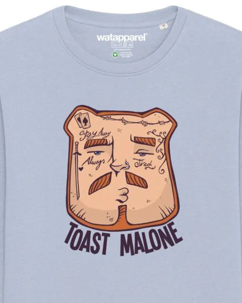 watapparel watapparel Sweatshirt Unisex Toast Malone, Serene blue, – Produktbild 3 von 4