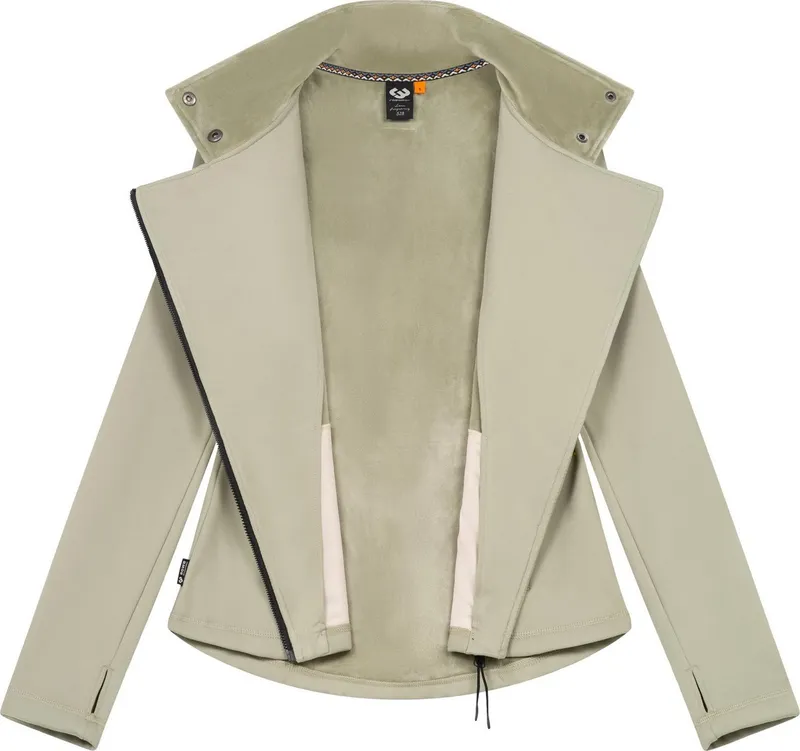 ragwear ragwear Sweatjacke Saskie Modische Damen Kapuzenjacke mit kuschlig weichem Innenfutter, Gelb|grün, – Produktbild 1 von 5