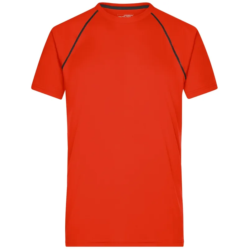 James & Nicholson James & Nicholson Funktions-Shirt Herren JN496 Gr. S bright-orange/black – Produktbild 1 von 1
