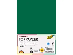 folia folia Tonpapier, 130 g/m², 50 x 70 cm, 10 Bogen, tannengrün – Produktbild 1 von 1