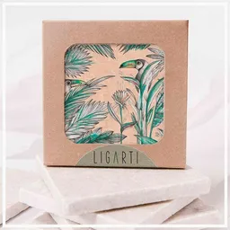 LIGARTI Fliesenuntersetzer »Tukane« von LIGARTI | Design Untersetzer | Natursteinfliese – Produktbild 1 von 1