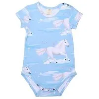 Walkiddy Baby Kurzarmbody GOTS zertifiziert – Hellblau mit Pferdemotiv, weich & bequem | von Walkiddy – Produktbild 1 von 1