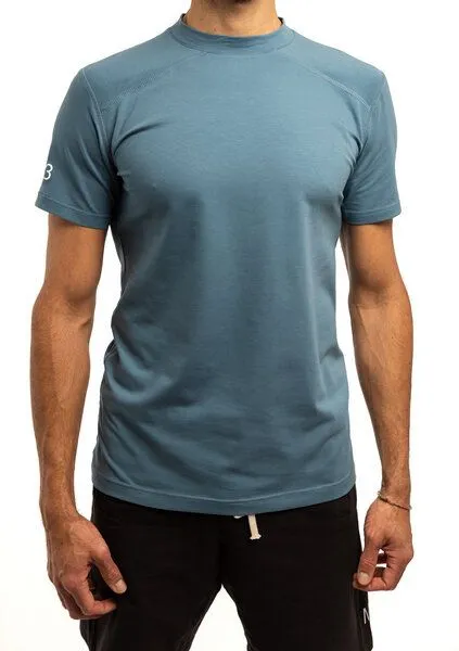 M23 M23 Herren T-Shirt aus Bio-Baumwolle, Modell „Ben“, Blau, – Produktbild 1 von 4