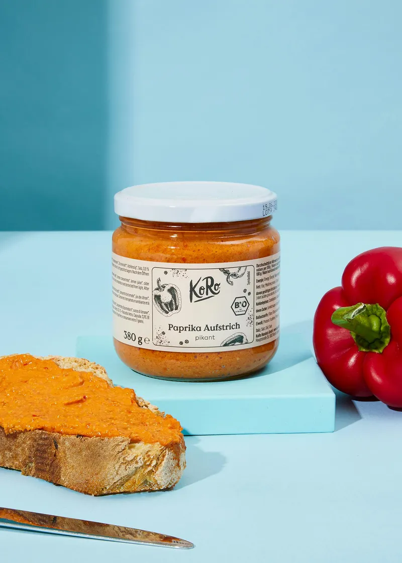 KoRo Pikanter Bio Paprika Aufstrich 380 g – Produktbild 1 von 5
