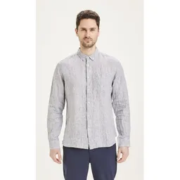 KnowledgeCotton Apparel KnowledgeCotton Apparel Leinenhemd - LARCH LS striped linen – Produktbild 1 von 1