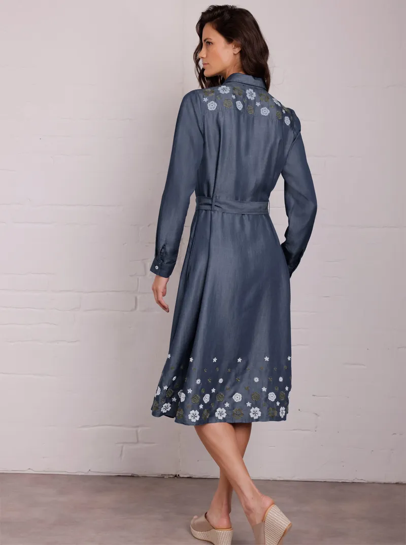 Webkleid, Blue-stone-washed, – Produktbild 3 von 3