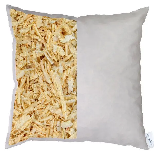 Lou-i Lou-i Zirbenkissen bio Baumwolle Made in Germany Frischer, angenehmer Zirbenholzduft, Baumwolle weiß, – Produktbild 4 von 4