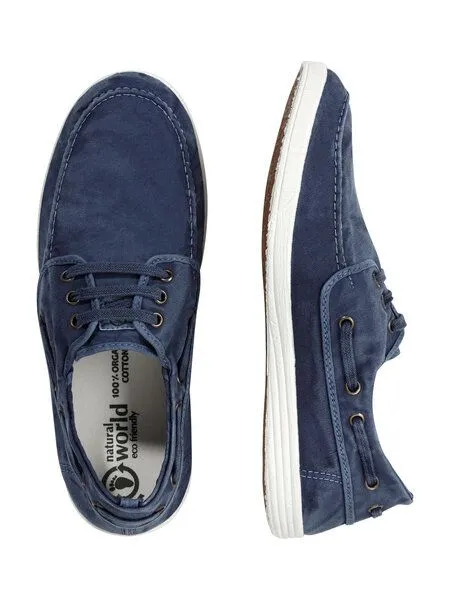 Natural World Natural World Vegan Herren Halbschuh washed - Old Elbrus, Blau (mar), – Produktbild 2 von 4