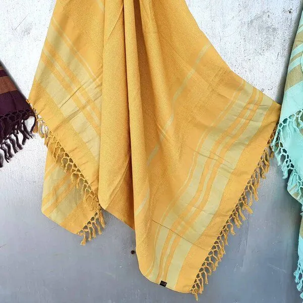 Karawan authentic Karawan authentic Fouta DHOTI GARDEN aus Bio-Baumwolle, 90 x 160 cm, Sunflower, – Produktbild 2 von 4