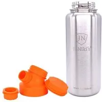 JN JuNiki's JN JuNiki's JuNiki`s isolierte Edelstahl Trinkflasche 1 Liter mit Double Neck Deckel, Orange, – Produktbild 1 von 1