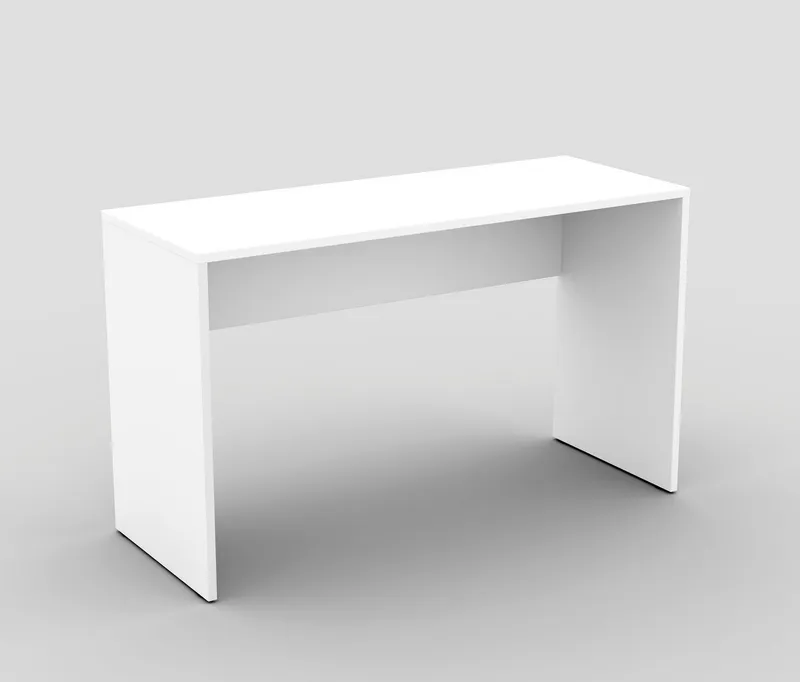 Home affaire Schreibtisch AGAPI, Breite 130, Computertisch im modernen Design & viel Arbeitsfläche, Weiß, – Produktbild 1 von 4