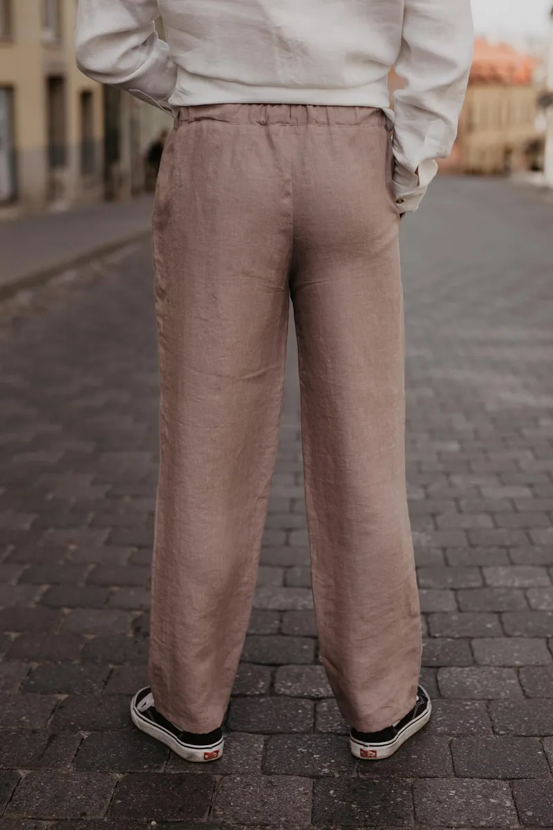AmourLinen AmourLinen Herren vegan Hose Adonis Rosy Brown, Hellbraun, – Produktbild 2 von 2
