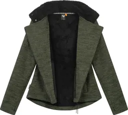 ragwear ragwear Strickfleecejacke Saskie Melange Grob gestrickte Damen-Jacke mit Teddyfell-Futter – Produktbild 1 von 1