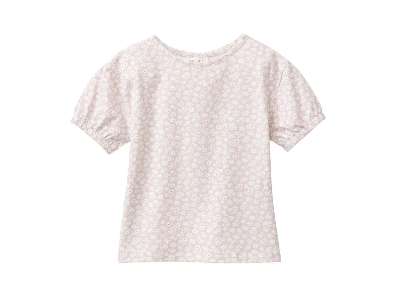 People Wear Organic People Wear Organic Kurzarm-Shirt kleine Veilchen hellrosa Gr. 134/140, Rosa, – Produktbild 1 von 3