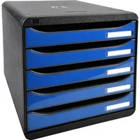 Exacompta Exacompta Schubladenbox "Iderama", DIN A4+, 5 Schubladen offen, eisblau glänzend – Produktbild 3 von 3