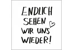 Ambiente Luxury Paper Products Papierserviette, Servietten Papier 33x33cm 3-lagig mit Schriftzug Wiedersehen 20 Stück – Produktbild 1 von 1