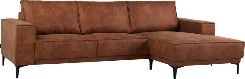 OTTO home Ecksofa OLAND Luxus-Microfaser L-Form, B: 280 cm, Skandi-Design, Braun, – Produktbild 5 von 5