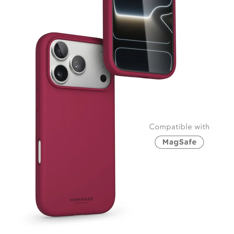 VONMÄHLEN Vonmählen Soft Silikon Case für iPhone 17 Pro Max Dark Red – Produktbild 1 von 4