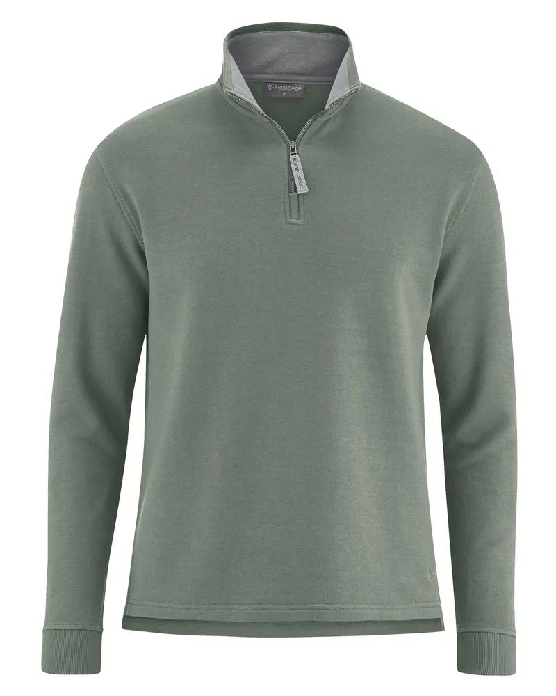 HempAge Hempage Herren vegan Sweatshirt Thymiangrün, Grün, – Produktbild 1 von 2