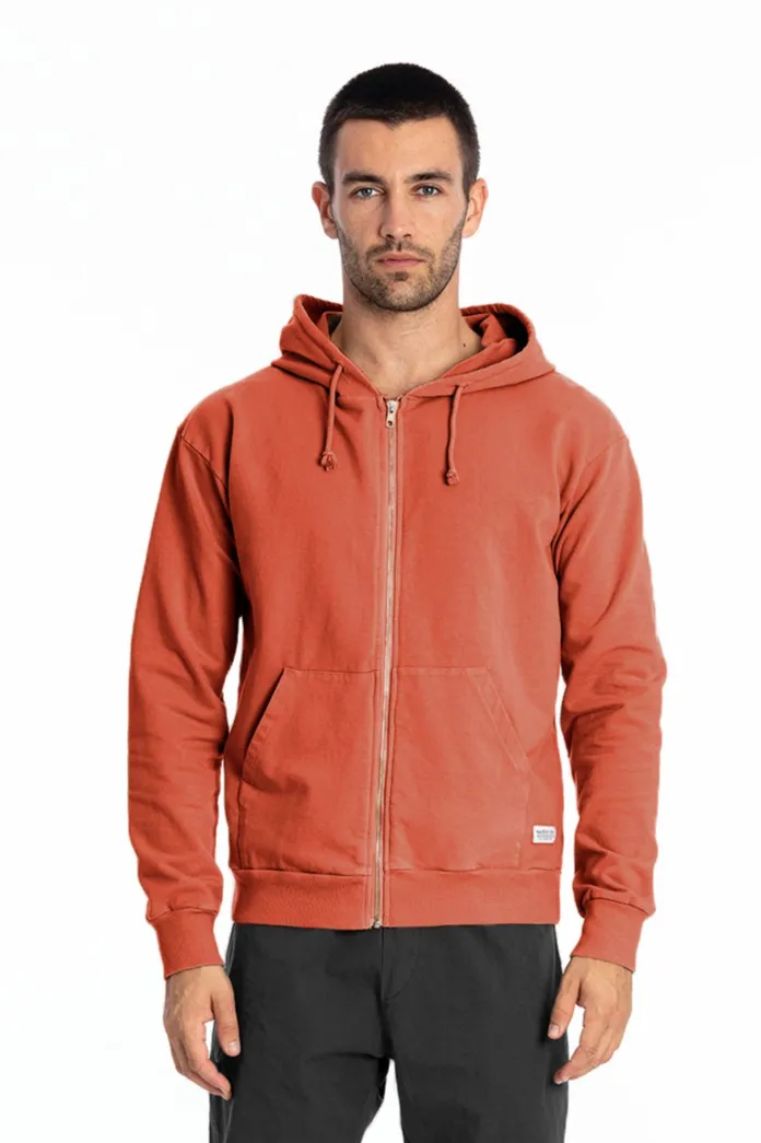 RAVENS VIEW IBIZA RAVENS VIEW IBIZA Herren vegan Hoodie Zip Ibiza Erde Rot, Dunkelorange, – Produktbild 1 von 1