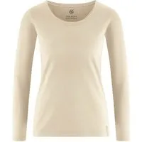 HempAge HempAge Damen Langarmshirt THC LINE Hanf/Biobaumwolle, Gobi (beige), – Produktbild 1 von 2