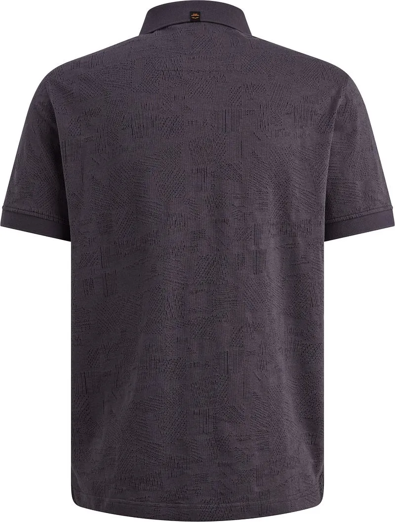 PME Legend PME Legend Poloshirt Jacquard Jersey Graphite Blue, Dunkelblau, – Produktbild 4 von 4