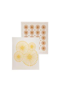 Tranquillo Schwammtücher ART DECO 2er Set - gelb – Produktbild 1 von 1
