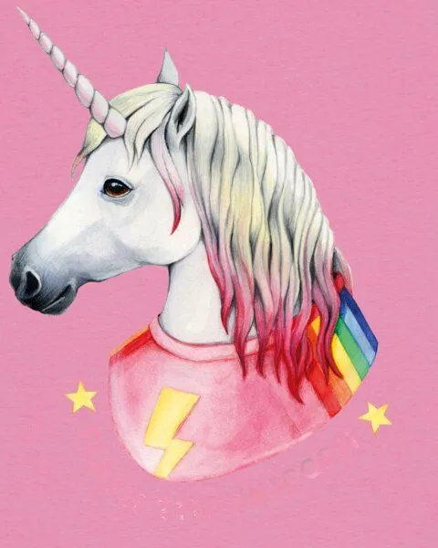 watapparel watapparel T-Shirt Frauen Flash, the unicorn, Bubble pink, – Produktbild 3 von 3