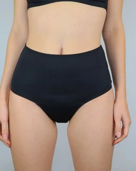 MYLILY MYLILY Perioden Bikini Hose High Waist, Schwarz, – Produktbild 1 von 3