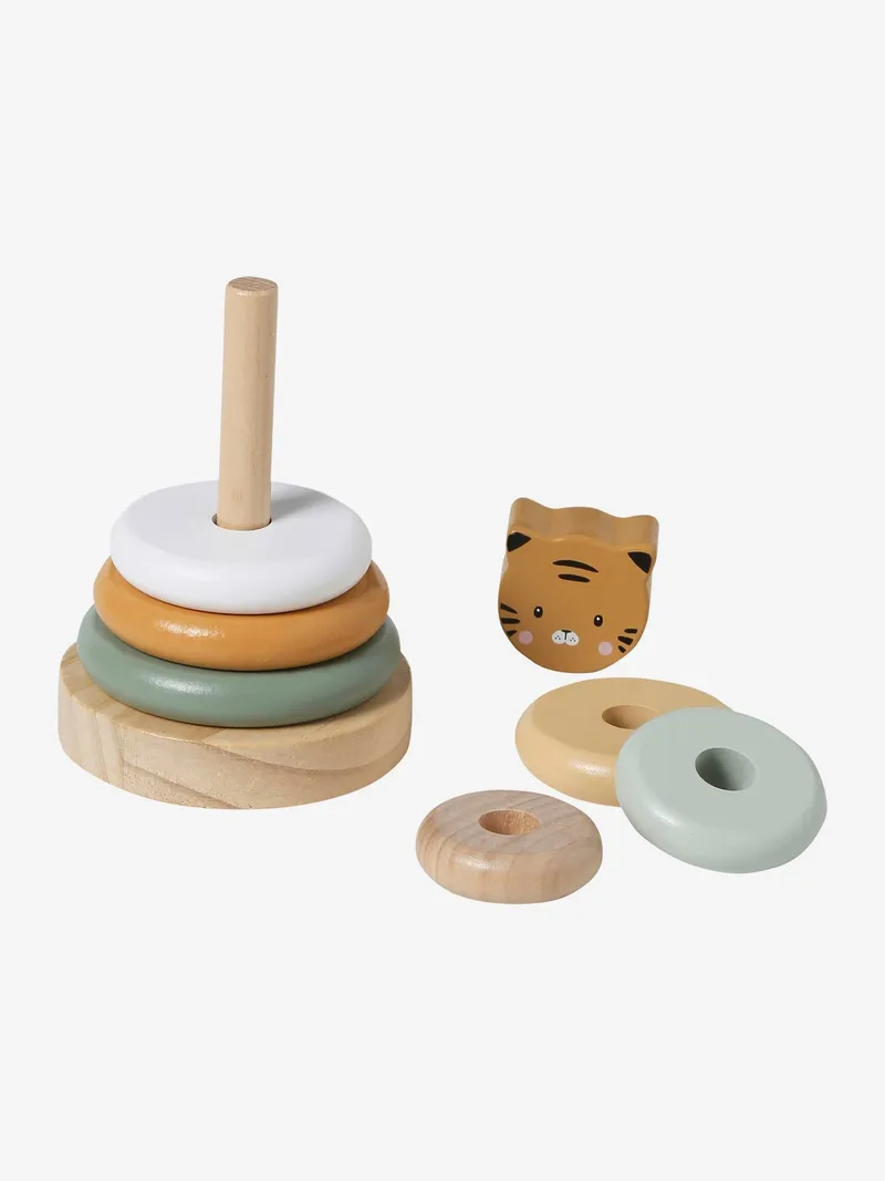 Vertbaudet Baby Stapelturm TANSANIA aus Holz FSC®, Braun, – Produktbild 2 von 3