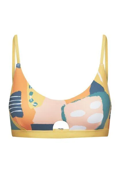 boochen boochen Bikini Top Diani - Wendbares Surf Bikini-Oberteil - Print, Painting print (gelb), – Produktbild 4 von 4