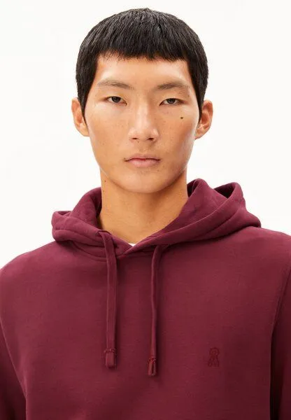 ARMEDANGELS ARMEDANGELS PAARLO FLEECE Herren Sweathoodie aus Bio-Baumwolle, Velvet red, – Produktbild 4 von 5
