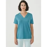 ORGANICATION ORGANICATION T-Shirt aus TENCEL und Bio-Baumwolle, Petrol blue, – Produktbild 1 von 1