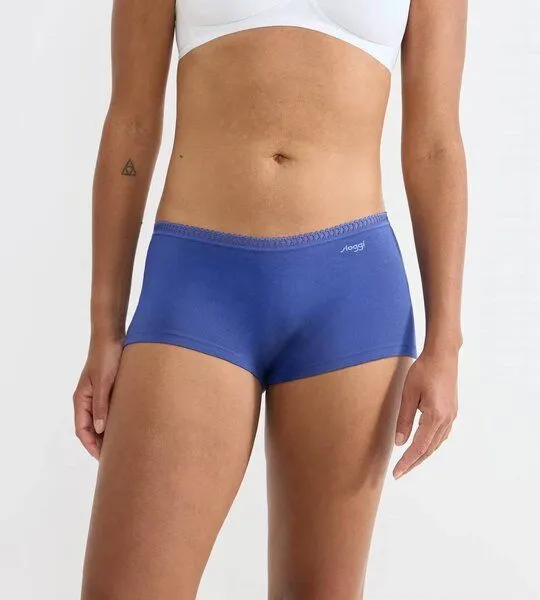 Sloggi Sloggi 3er Pack Shorts GO Crush Bio-Baumwolle, Blau, – Produktbild 2 von 3