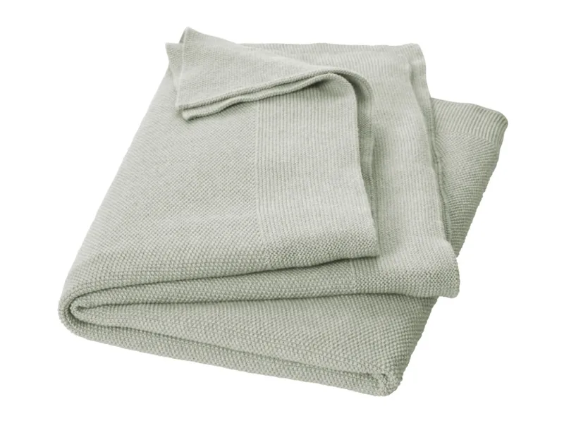 HANS NATUR HANS NATUR Babydecke Bio-Baumwolle Perlenstrick Maße 80 x 95 cm, Grau, – Produktbild 1 von 2