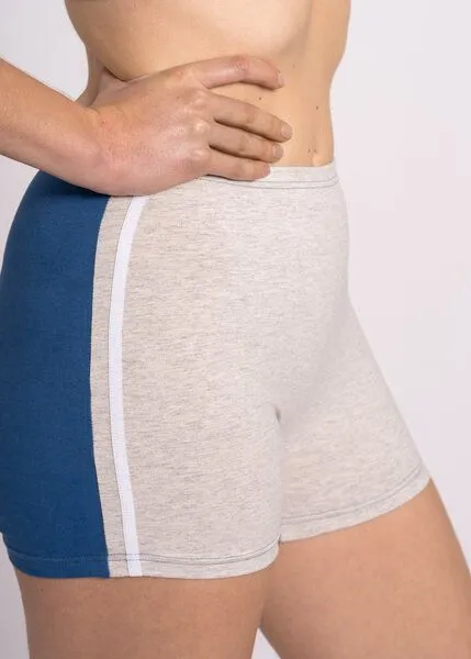 Bodyguard Bodyguard Upcycling Short, Blaumelange/naturmelange, – Produktbild 2 von 4