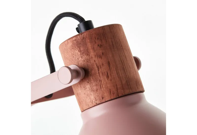 Brilliant Brilliant Tischleuchte Erena, ohne Leuchtmittel, Höhe 52 cm, E27, Metall/Holz, Rosa, – Produktbild 5 von 5