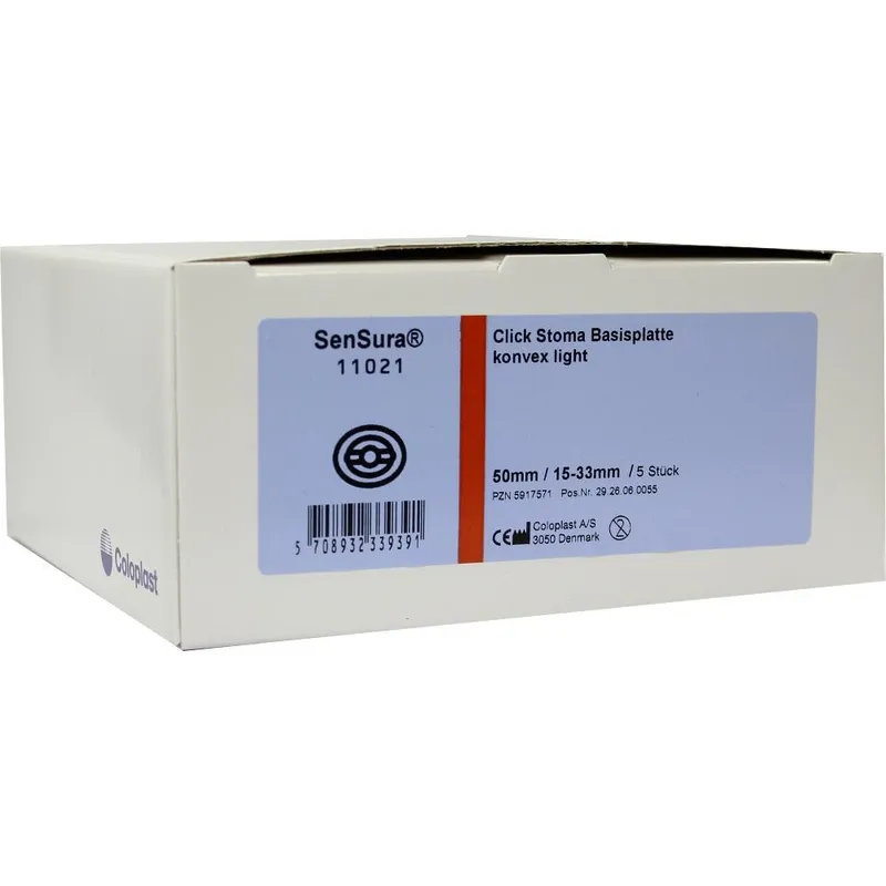 Coloplast SENSURA Click Basisp.konvex light RR50 15-33mm 5 St Basisplatte – Produktbild 1 von 1