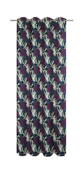 Nature by Adam Nature by Adam Vorhang aus 100% Bio-Baumwolle - Made in Germany - Jungle, Lila-blau, – Produktbild 2 von 7