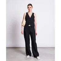 JAN N JUNE JAN N JUNE LEINEN HOSE SJOV, Black, – Produktbild 1 von 1