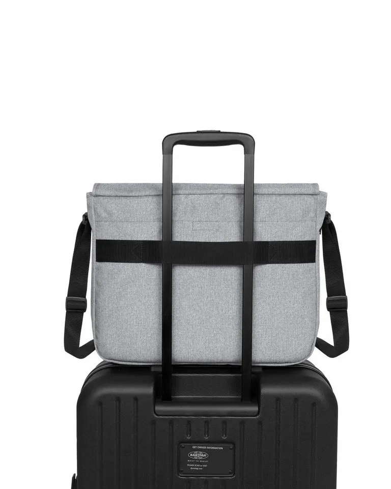 Eastpak Eastpak Messenger Bag Delegate +, Umhängetasche, Schultertasche mit Trolleygurt und 17" Laptopfach, Grau, – Produktbild 3 von 4