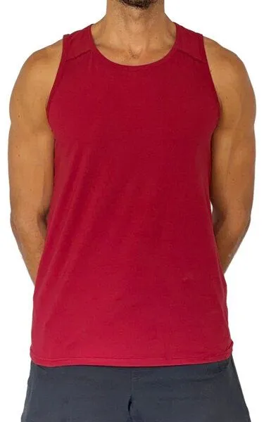 M23 M23 Herren Tank Top Bio-Baumwolle, Modell "Kobe", Rot, – Produktbild 1 von 4