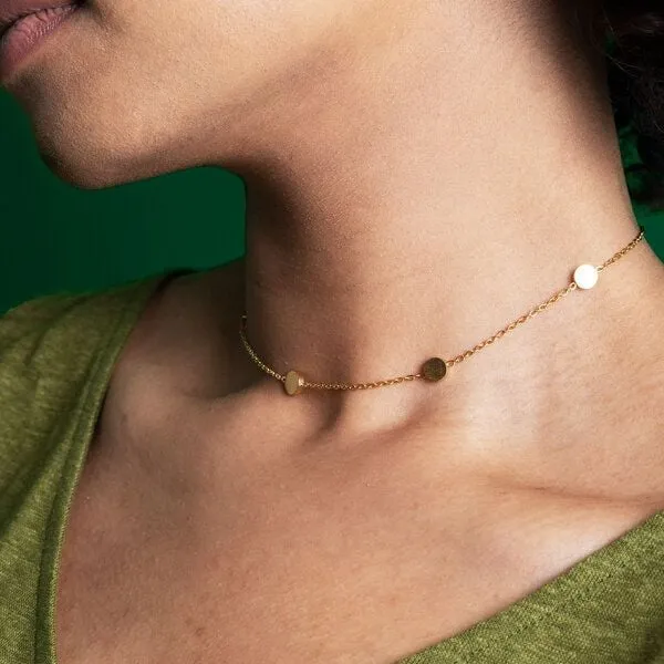 ALEXASCHA ALEXASCHA Kurze Münzkette | gold, silber, roségold | AVA, Gold, – Produktbild 1 von 7