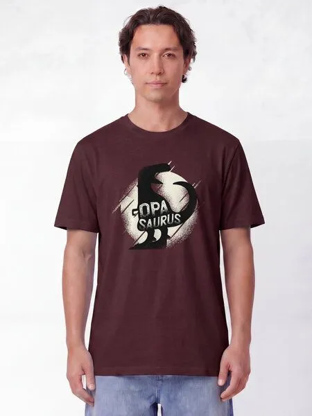 watapparel watapparel T-Shirt Unisex Opasaurus, Red brown, – Produktbild 2 von 2