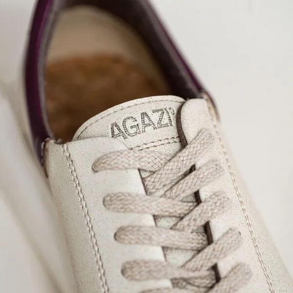 AGAZI AGAZI EMMA - apple & corn leather sneakers (vegan, plant-based), Caramel, – Produktbild 4 von 4