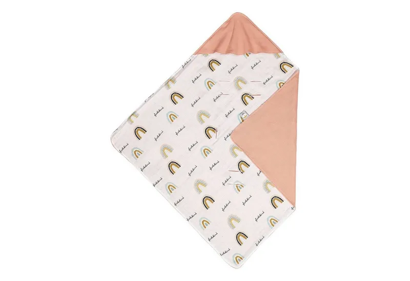 Mama Poppins Germany Mama Poppins Germany Einschlagdecke aus 100% Bio-Baumwolle 90x90 cm, Rosa, – Produktbild 4 von 6