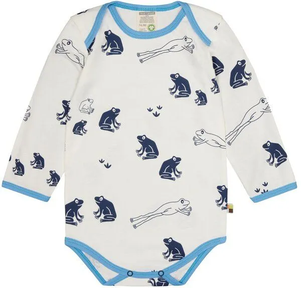 loud + proud loud + proud Babys & Kinder Body langarm Druck, GOTS-zertifiziert, Ultramarine(blau), – Produktbild 1 von 5