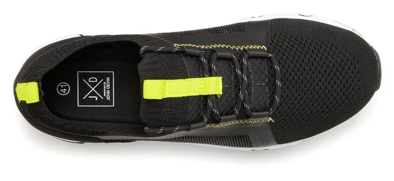 John Devin John Devin Schnürschuh, Freizeitschuh, Halbschuh, Schnürhalbschuh, Turnschuh Sneaker im sportiven Look mit leichter Sohle Unisex VEGAN, Schwarz, – Produktbild 3 von 5